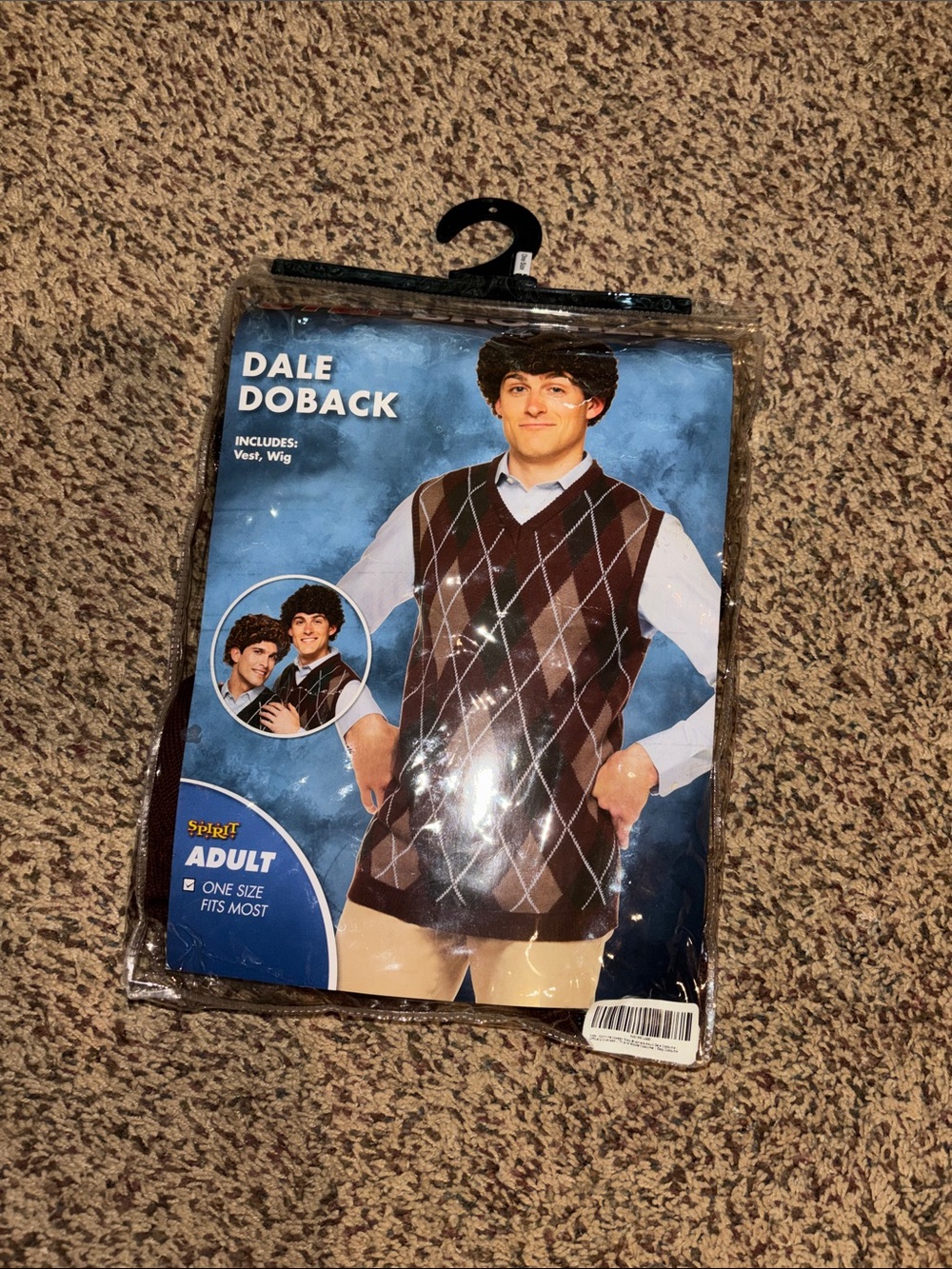Spirit Dale Doback Argyle Vest Costume - Brown with Tan Accents